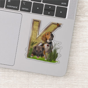 Letter K Birthday customisation Sticker