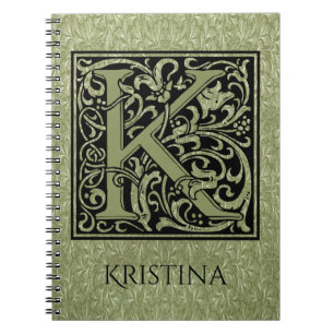 Letter K First Letter Monogram Notebook
