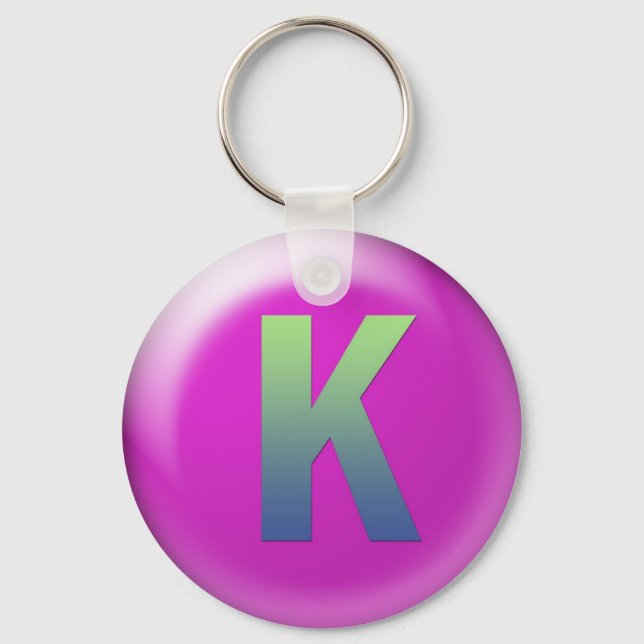 Letter K Key Ring (Front)