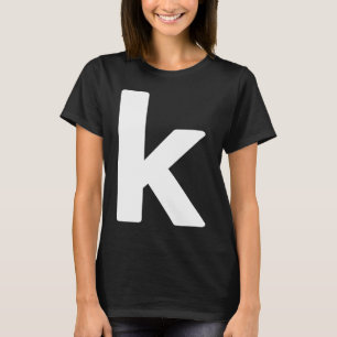 Letter K Lowercase Letter for Halloween ABC Letter T-Shirt