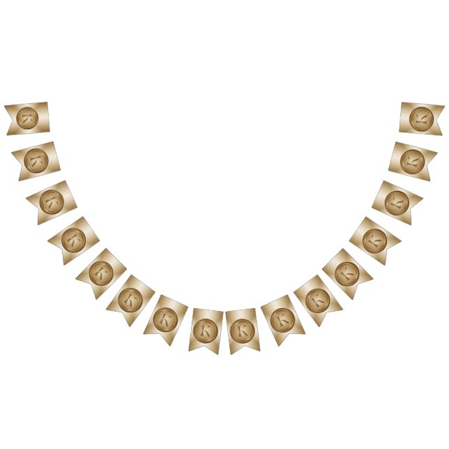 "Letter K" Monogram Bunting (All)
