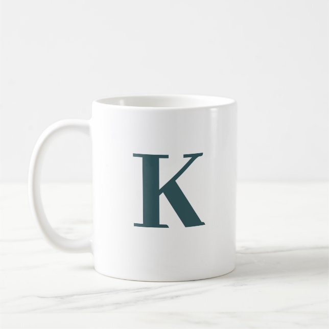 Letter k monogram  coffee mug (Left)