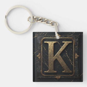 🔑 Letter K Monogram Gift For Him 🎁 Key Ring