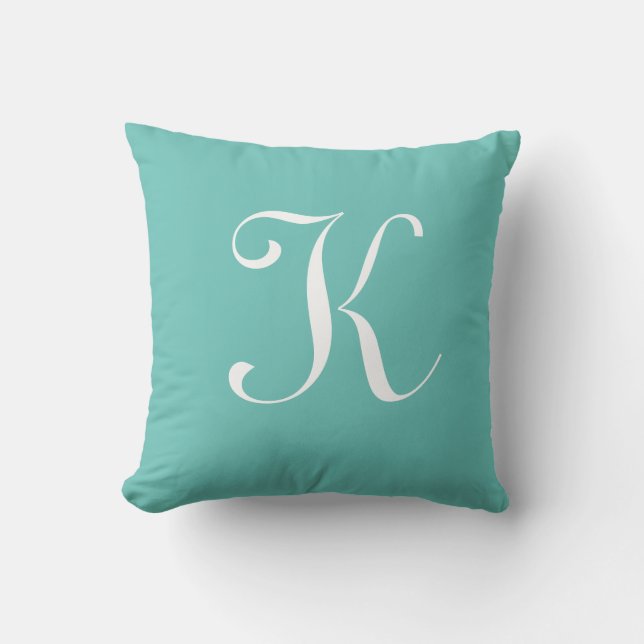 Letter K Monogram Initial Custom Cushion (Front)