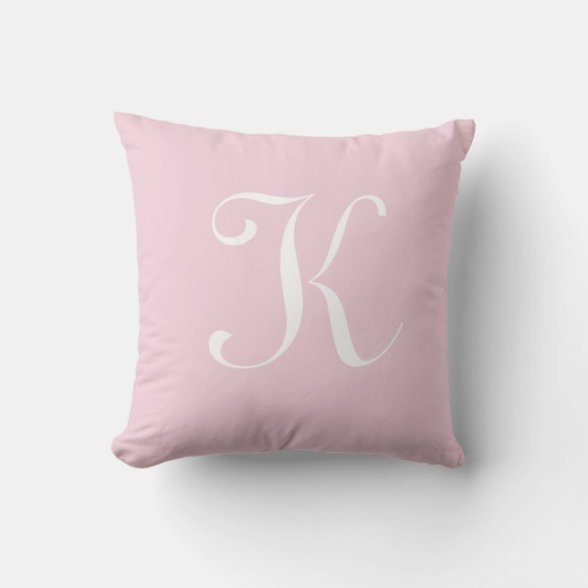 Letter K Monogram Initial Custom Cushion (Front)