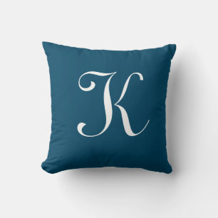 Letter K Monogram Initial Custom Cushion