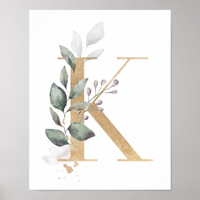 Letter K Monogram Poster (Front)