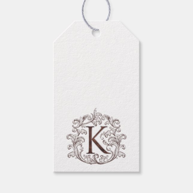 Letter K Monogram Tag (Front)