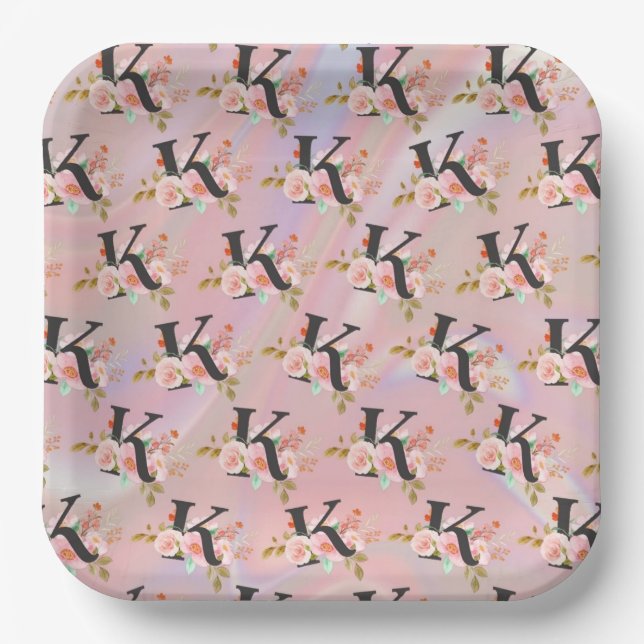 Letter K Paper Plate (Front)