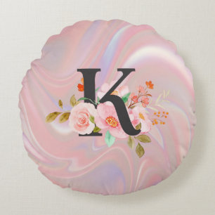 Letter K Round Cushion