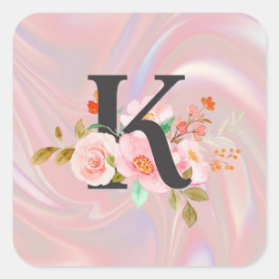 Letter K Square Sticker