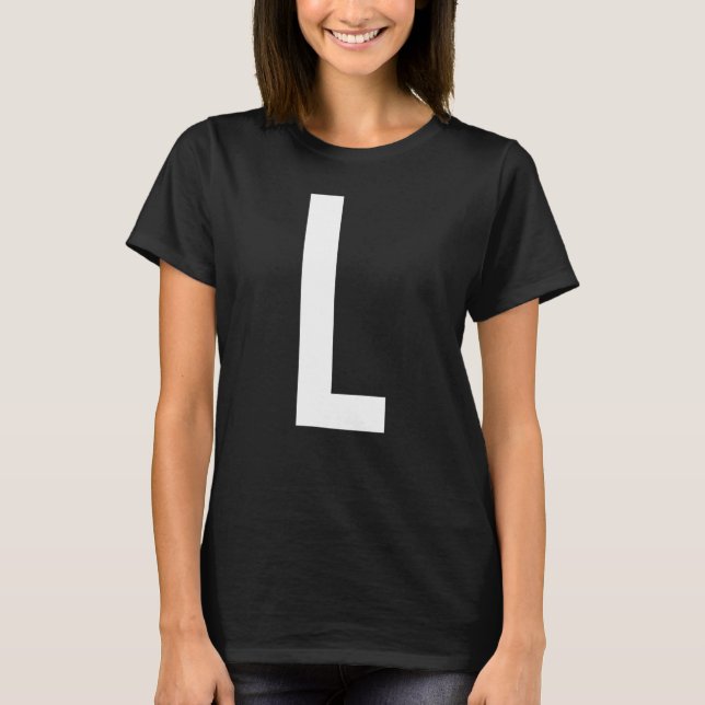 LETTER L ALPHABET MONOGRAM INITIAL T-Shirt (Front)
