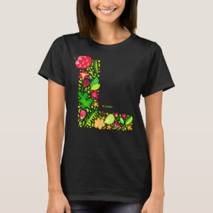 Letter L in Flowers T-Shirt