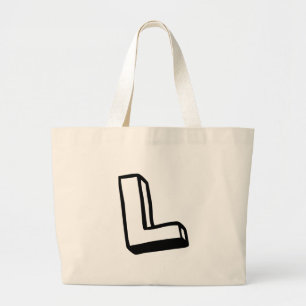 Letter L Large Tote Bag