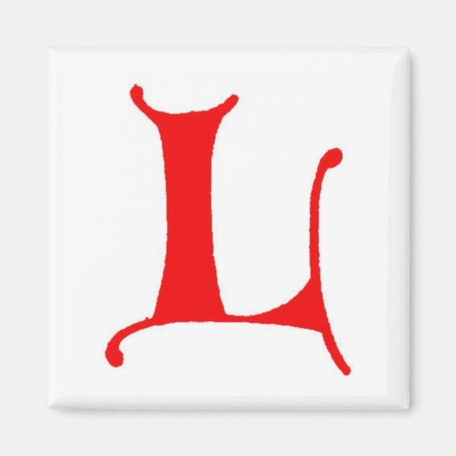 Letter L Magnet (Front)