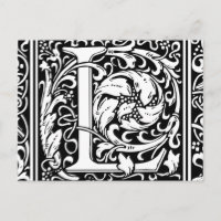 Letter L Mediaeval Monogram Art Nouveau