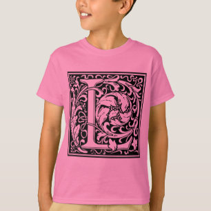 Letter L Mediaeval Monogram Art Nouveau T-Shirt