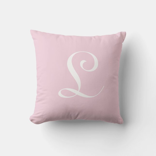 Letter L Monogram Initial Custom Cushion (Front)