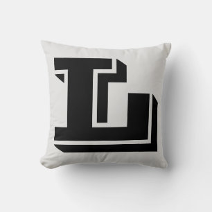 LETTER L MONOGRAM PILLOW
