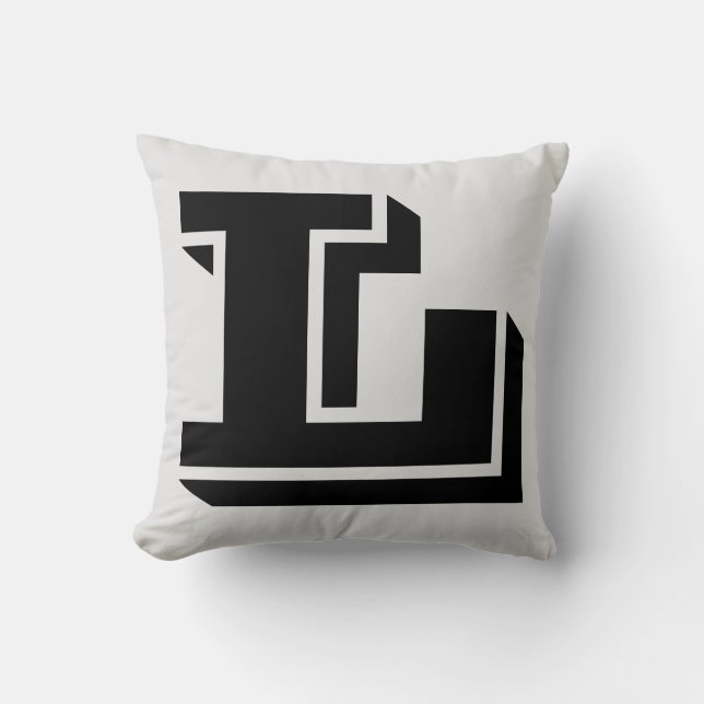 LETTER L MONOGRAM PILLOW (Front)
