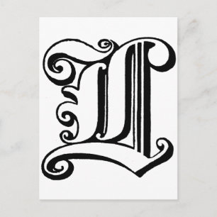 Letter L Monogram Postcard