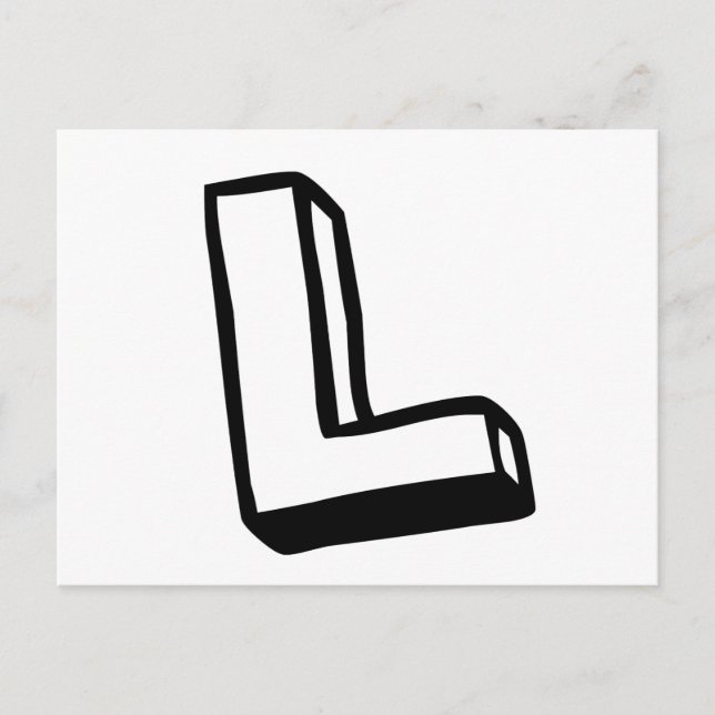 Letter L Postcard (Front)