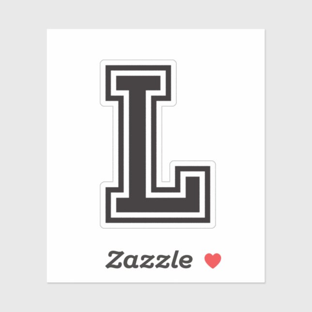 Letter L sporty college font alphabet (Sheet)