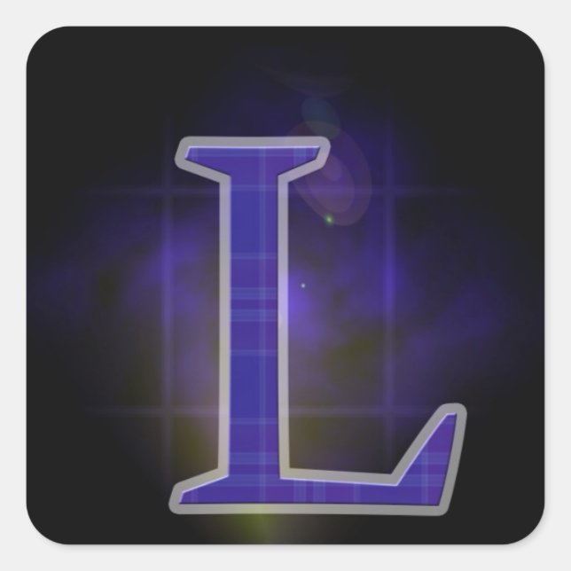Letter L Square Sticker (Front)