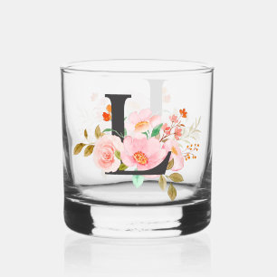 Letter L Whiskey Glass