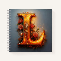 Letter (L) with Pink Roses