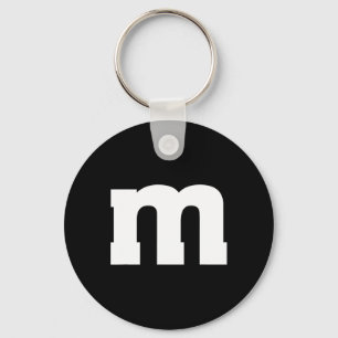 Letter M Capital Alphabet  Key Ring