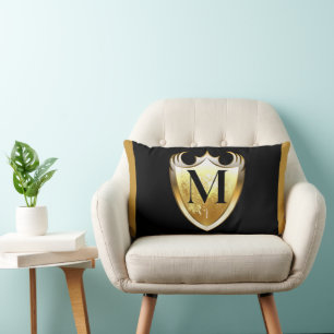 Letter M Capital Alphabet Lumbar Cushion