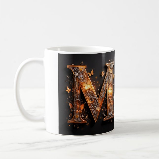 Letter (M) Coffee Mug (Left)