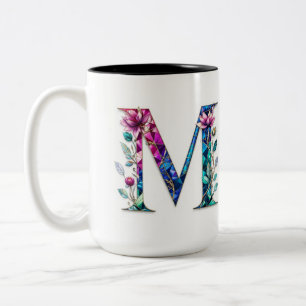 Letter M Coffee Mug – Floral Design for Gifting