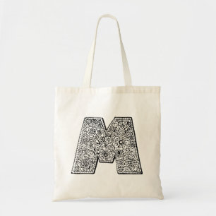 Letter M colour yourself library bag