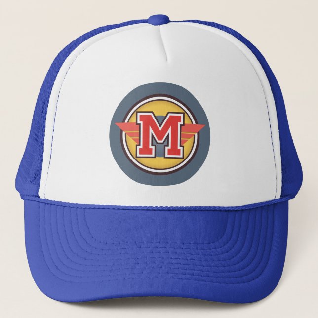 Letter "M" Deco Design Trucker Hat (Front)