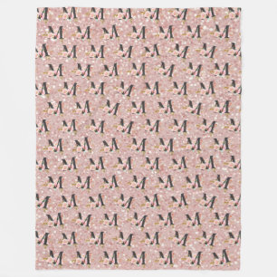 Letter M Fleece Blanket