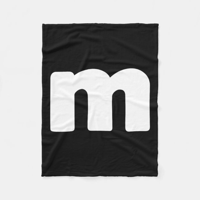 Letter M Groups Halloween Matching Team Easy Lazy  Fleece Blanket (Front)