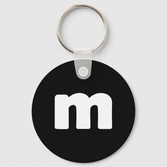 Letter M Groups Halloween Matching Team Easy Lazy  Key Ring (Front)