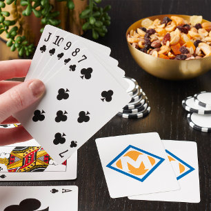 Letter M Icon Playing Cards