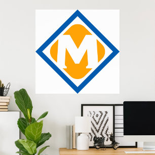 Letter M Icon Poster