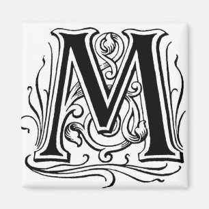 Letter ‘M’ in Black  - Magnet