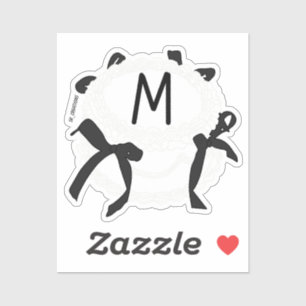 Letter M Initial Black And White Bow Vintage Cake 