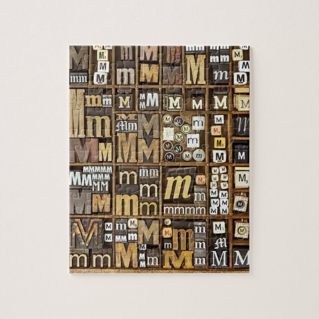 Letter M Jigsaw Puzzle (Vertical)