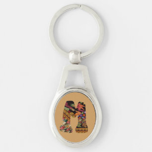 Letter "m" key ring