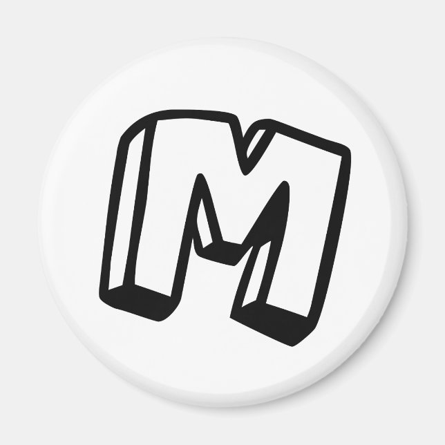 Letter M Magnet (Front)