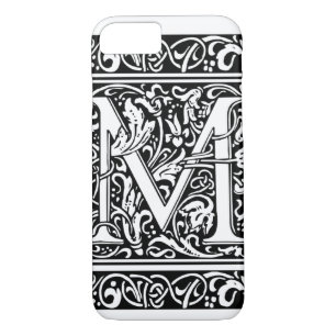 Letter M Mediaeval Monogram Art Nouveau iPhone 8/7 Case