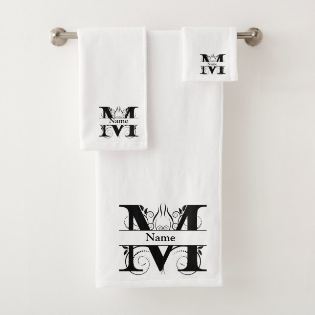 Letter M Monogram Initial Bath Gift Set (Insitu)