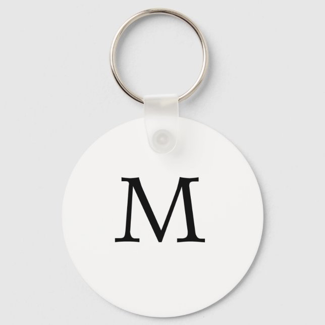Letter M Monogram Keychain (Front)