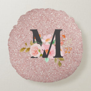 Letter M Round Cushion